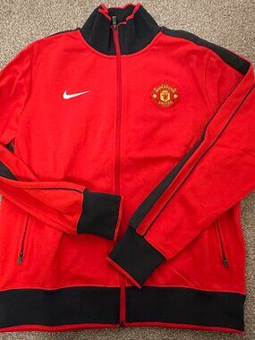 Nike N98 Manchester United Track Jacket Red Large